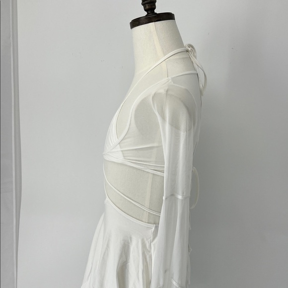 Darker waves dolls kill NWT Asymmetrical mesh wrap dress size XXS - Picture 3 of 10